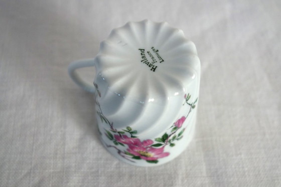 Image 1 of 8 vintage Haviland Limoges Eglantine pattern coffee cups