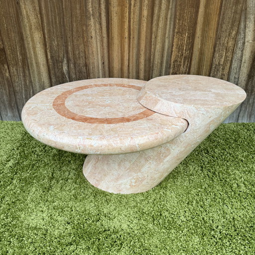 Vintage coffee table with tesselated tiles