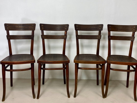 Image 1 of Juego de 4 sillas Thonet de madera de haya – Modelo n.º 651