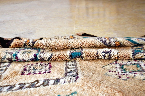 Image 1 of Gedempte tonen Marokkaanse Boujaad Vintage Vloerkleed - 388 x 153 cm