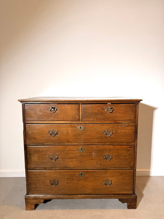 Cassettiera antica inglese in rovere con ferramenta in ottone. – Cassettiere, Wood (photo 5 of 6)