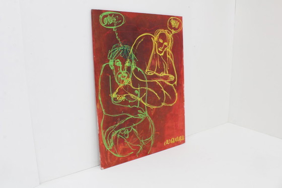 Image 1 of Gran pintura figurativa abstracta, 195 × 144 cm