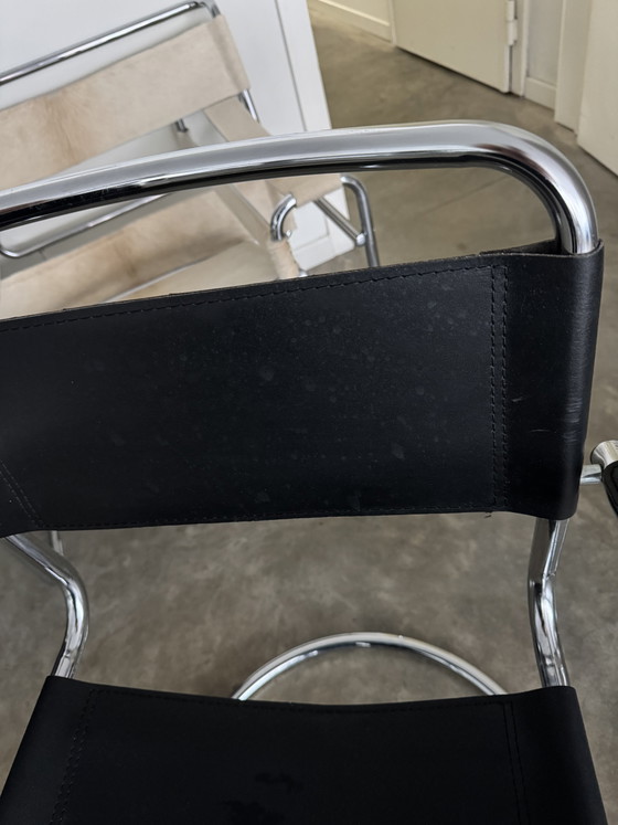 Tubular Frame Chair – Dining chairs, Chrome, Leather (photo 14 of 15)