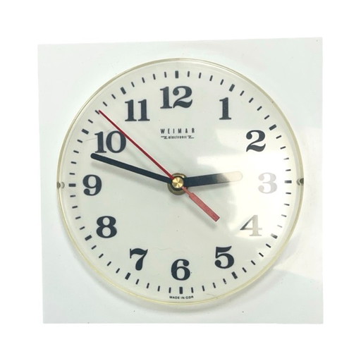 Reloj de pared electrónico Weimar, Alemania, década de 1970, retro vintage