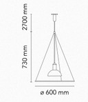 Frisbi Pendelleuchte von Achille Castiglioni