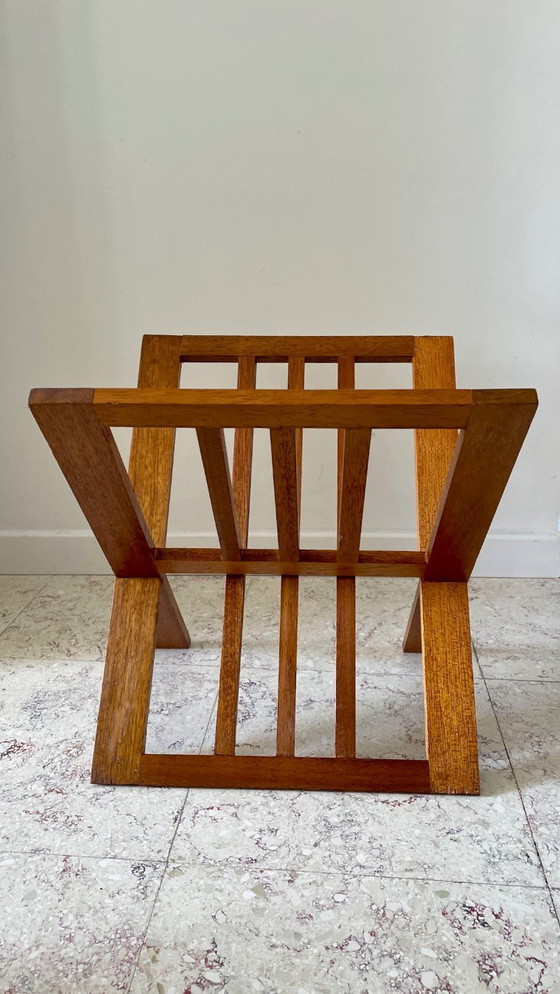 Image 1 of Vintage Geometric Magazine Rack