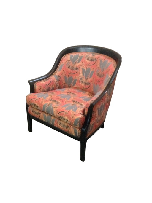 Ode aan Art Deco Fauteuil voorzien van originele stoffen van Backhausen naar oorspronkelijke ontwerpen 