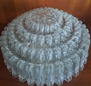Mid-Century Glashütte Limburg Ceiling Light A 699 Textured Glass 1960s