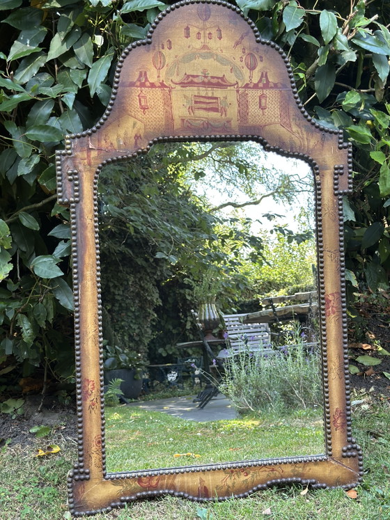 Miroir chinoiserie antique Trumeau, ca. 1900 – Wood, Glass, Vintage (photo 14 of 15)