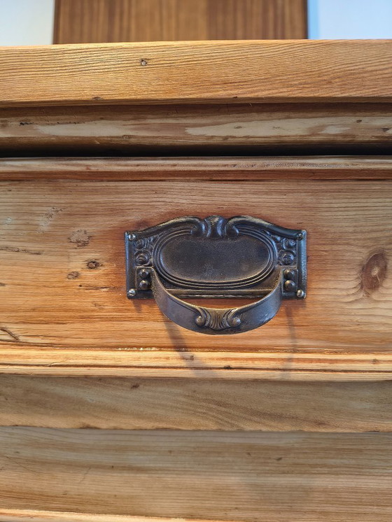 Image 1 of Antique chest of drawers made of pine wood