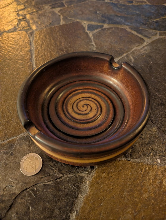 Image 1 of Vintage Brutalist Ceramic Ashtray 60s 70s