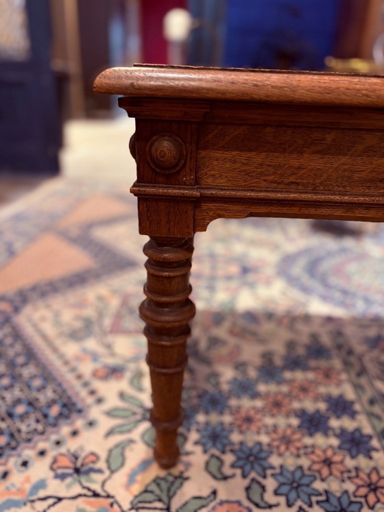 Image 1 of Table basse/banc caractéristique en chêne massif de style néo-Renaissance