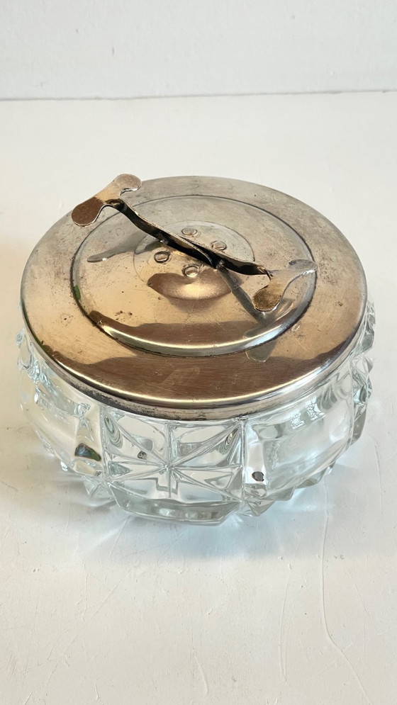 Image 1 of SUCRIER à Pince CRISTAL Vintage