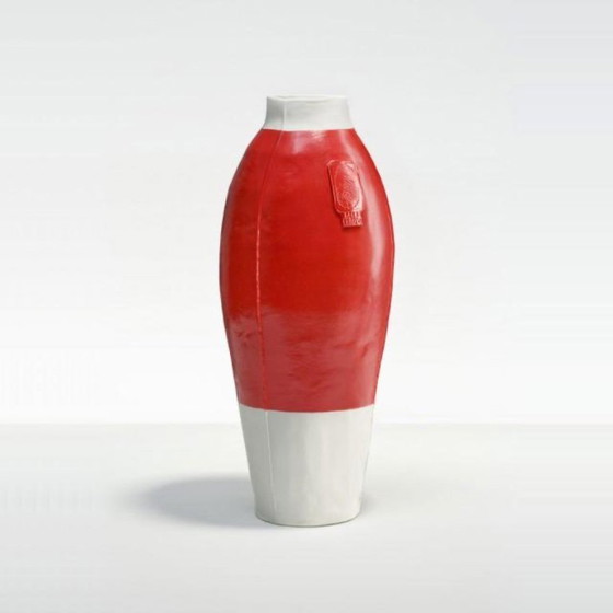 Image 1 of red white vase Hella Jongerius