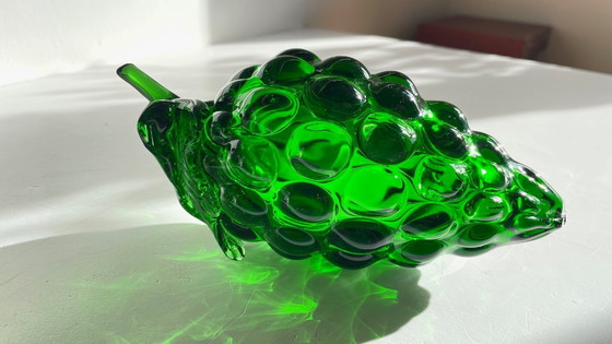 Image 1 of Vintage groene glazen druiventros