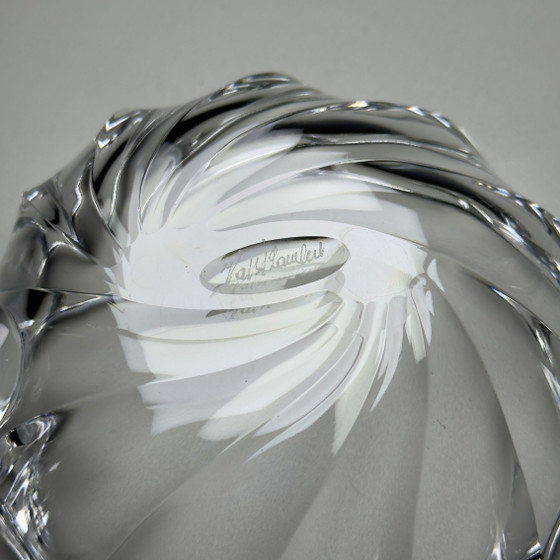Image 1 of Val Saint Lambert – Dessertservice (6) – Muscheln – Kristall – ROYAL