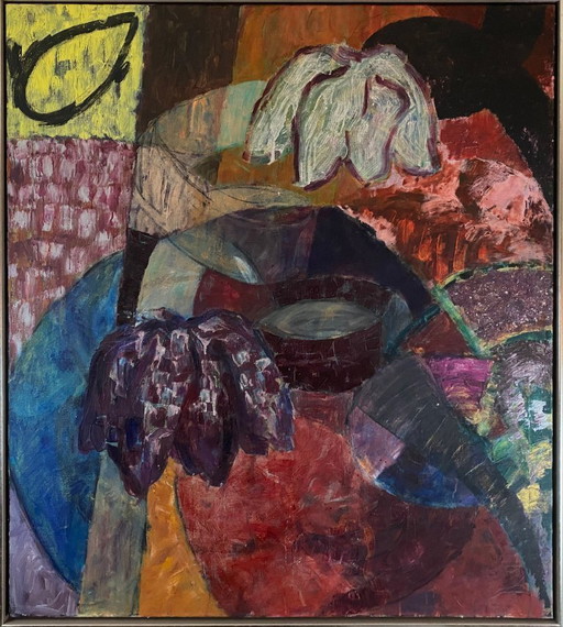 Pieter Entrop - "De Nurit" - Mixed media on canvas (large)