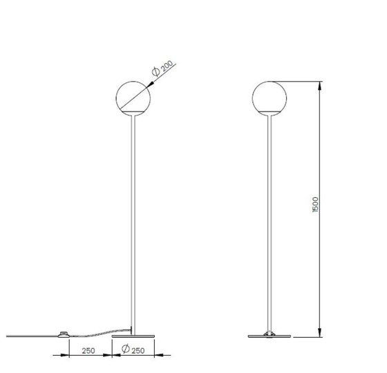 Image 1 of Frandsen Globe Stehleuchte aus Opalglas
