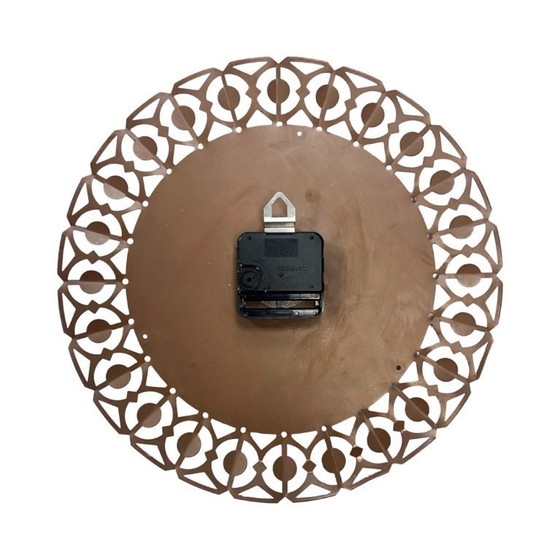 Image 1 of Richter wall clock, brass, openwork, West Germany, 1960s.