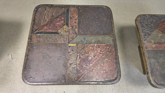 Image 1 of Vintage brutalist slate stone nesting by Design Studio Stam, 1990s