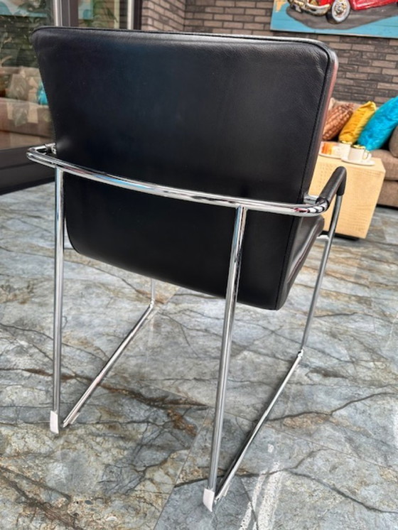 Image 1 of 6 sedie da pranzo in pelle