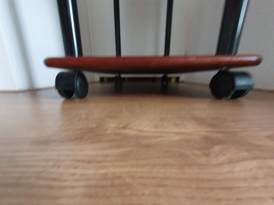 Carrello di servizio, tavolino della fine del XX secolo – Tavolini, Legno, Vetro (photo 2 of 10)