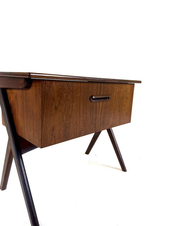 Image 1 of Vintage Danish Rosewood Sewing Box '60