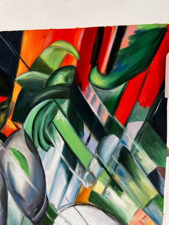 Image 1 of Frans Marc - In the Rain. Hand-painted artwork on canvas (delivered rolled up)