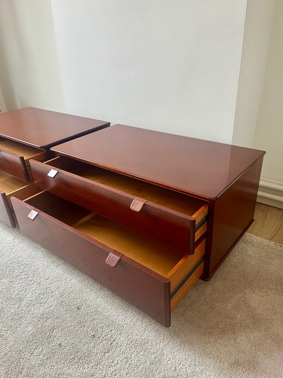 Set of 2 Interlübke MUTARO Chests of drawers – Peter Maly (1979) – Chest of drawers, Leather, Metal (photo 5 of 10)