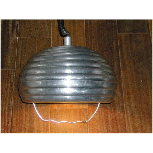 Italiaanse aluminium hanglamp - 1970