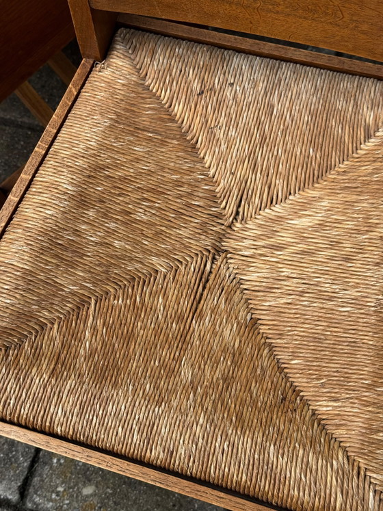 Paar Amsterdamse School Eetkamerstoelen – Wood, Wicker (photo 3 of 10)