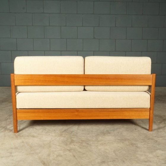 Image 1 of Set di panche pieghevoli danesi – Den Blaa Fabrik – anni '60