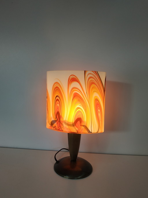 Vintage '60-70s Style' Glazen Tafellamp