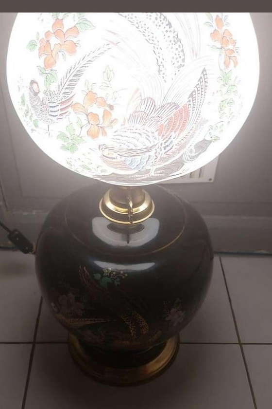 Image 1 of Lampe de table chinoise vintage de 70 cm en excellent état