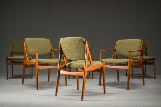Image 1 of  Chaises Ella Danoises en Teck attribuées à Arne Vodder pour Vamo Sønderborg, 1960s, Set de 6