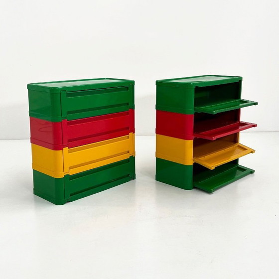 Image 1 of Multicolour Chest of 4 Drawers Model 4964 by Olaf Von Bohr for Kartell, 1970s