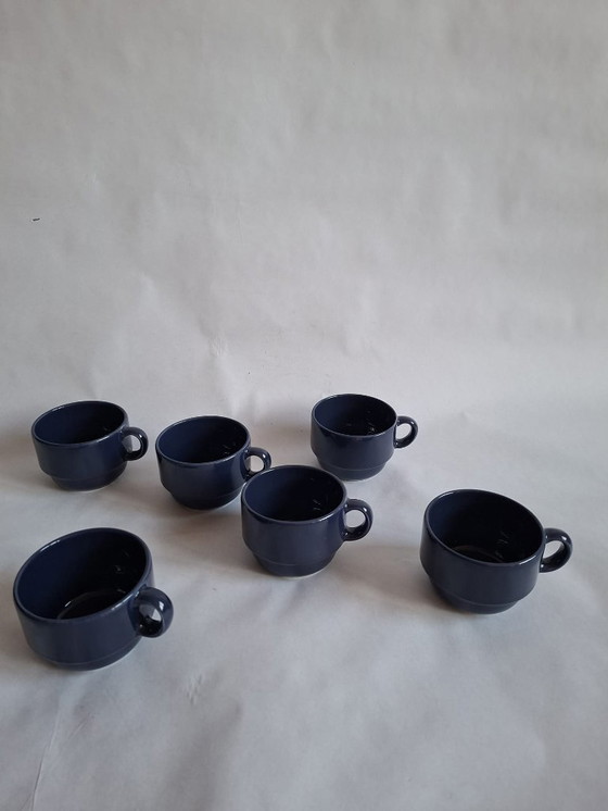 Image 1 of 6 tazze da caffè blu scuro