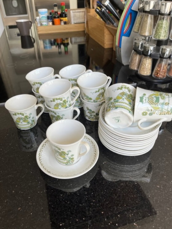 Beautiful 129-piece Figgjo Flint "Market" Crockery, Turi Design, Porcelain, Multi Color (photo 6 of 22)