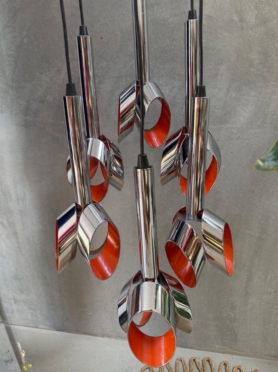 Design vintage - Lampe à suspension RAAK Amsterdam Tulip Cascade – Chrome (photo 3 of 15)
