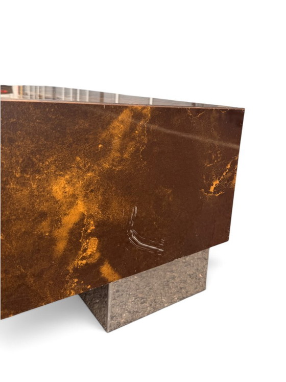 Guy Lefèvre für Ligne Roset Couchtisch aus den 1970er Jahren – „Solar Flare“, Lack- und Metallgestell (photo 12 of 12)
