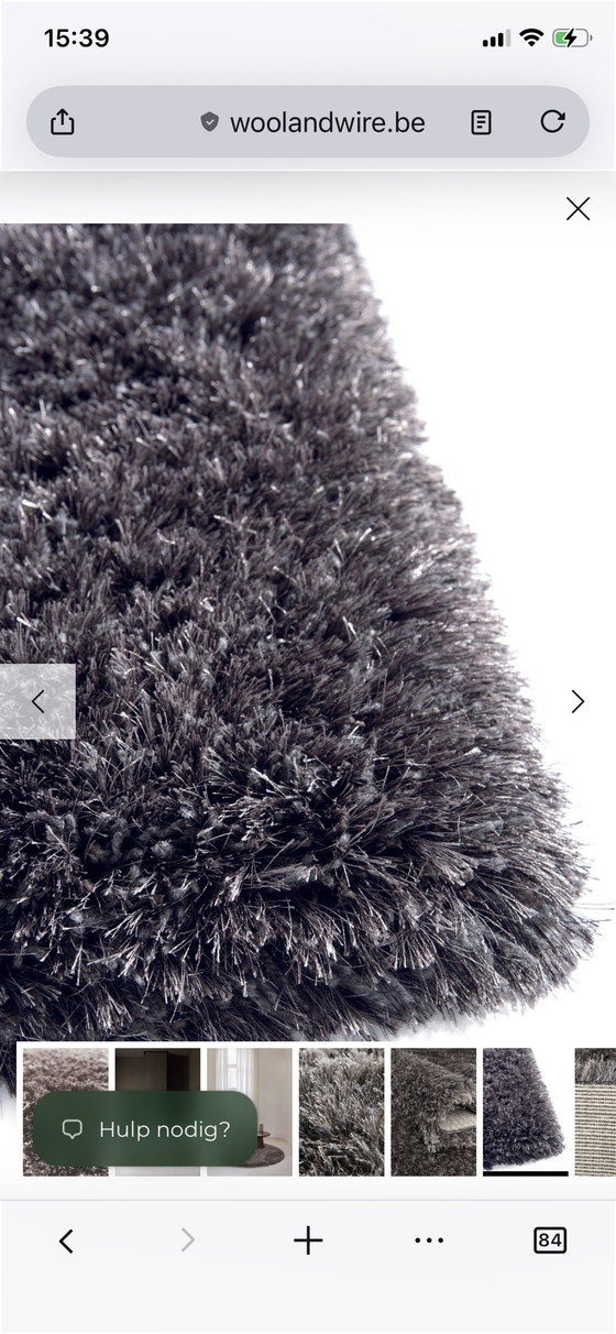 Tappeto di design in lana a pelo lungo, nuovo, 3 x 2.40, Tappeti, Grigio (foto 2 di 11)