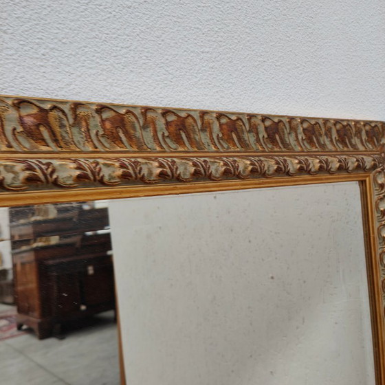 Image 1 of Vintage goudkleurige facet geslepen Regency spiegel schouwspiegel