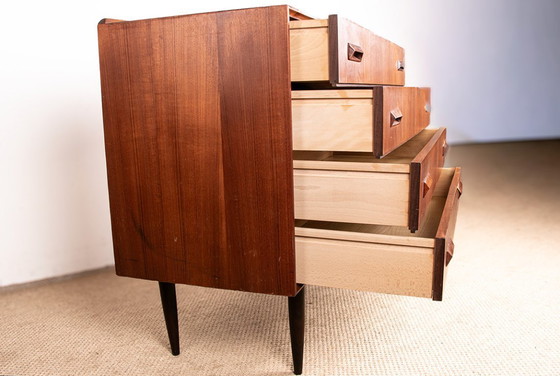 Image 1 of Deense Teak ladekast, 4 lades, van Borge Mogensen voor Søborg Mobelfabrik.