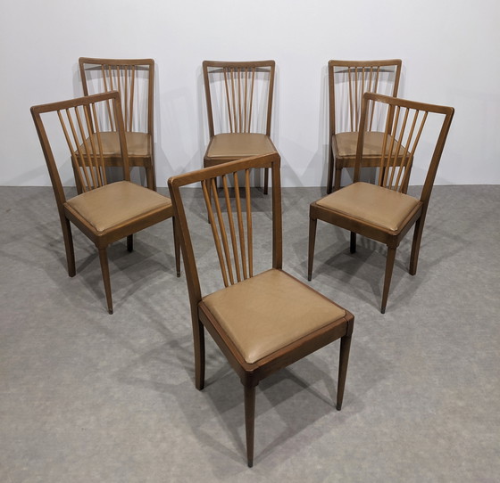 Image 1 of Set Of Six Chairs, 50S.  