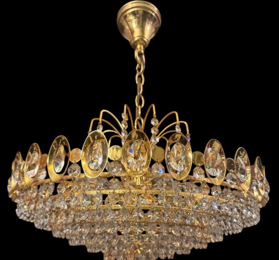 Palwa Vintage Crystal Chandelier – Brass (photo 5 of 5)