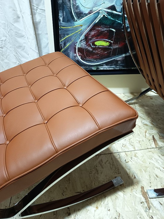 Image 1 of Sillones KNOLL Studio Barcelona (NUEVA Serie 2026) en piel natural (color coñac)