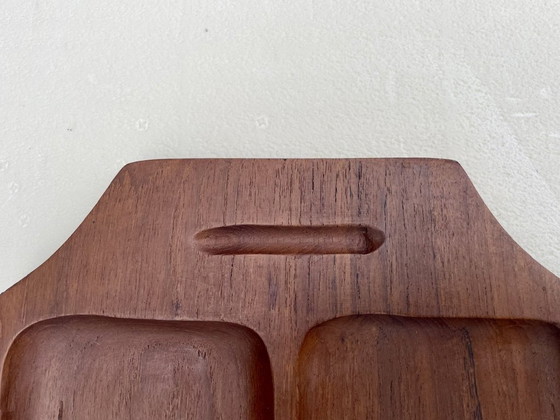 Image 1 of Bandeja para servir de teca, mediados de siglo, década de 1960