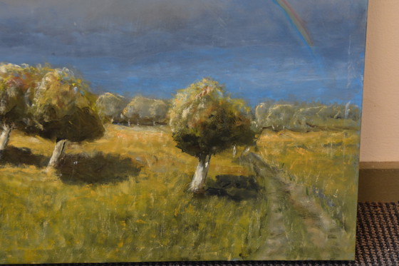 Image 1 of Artiste Joop Serno Paysage avec arc-en-ciel