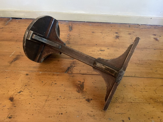 Image 1 of Factory Stool Chair Side Table French 1920s-30s