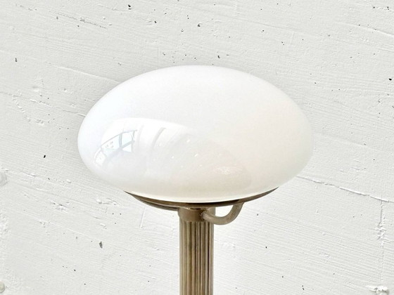 Image 1 of Nickel table lamps with opal shades by Adolf Loos for Villa Steiner